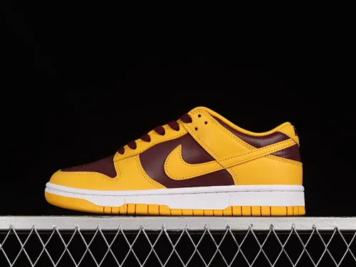 All Categories Nk SB Dunk Series Nk SB Dunk Low Low-top sneakers Nk Dunk Low "ASU" Arizona State University Yellow and wine red color SB low-top sports and leisure sneakers DD1391-702